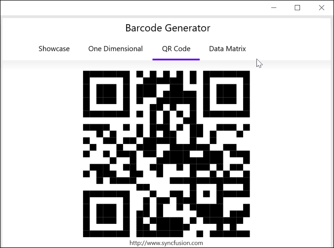 UWP Barcode control