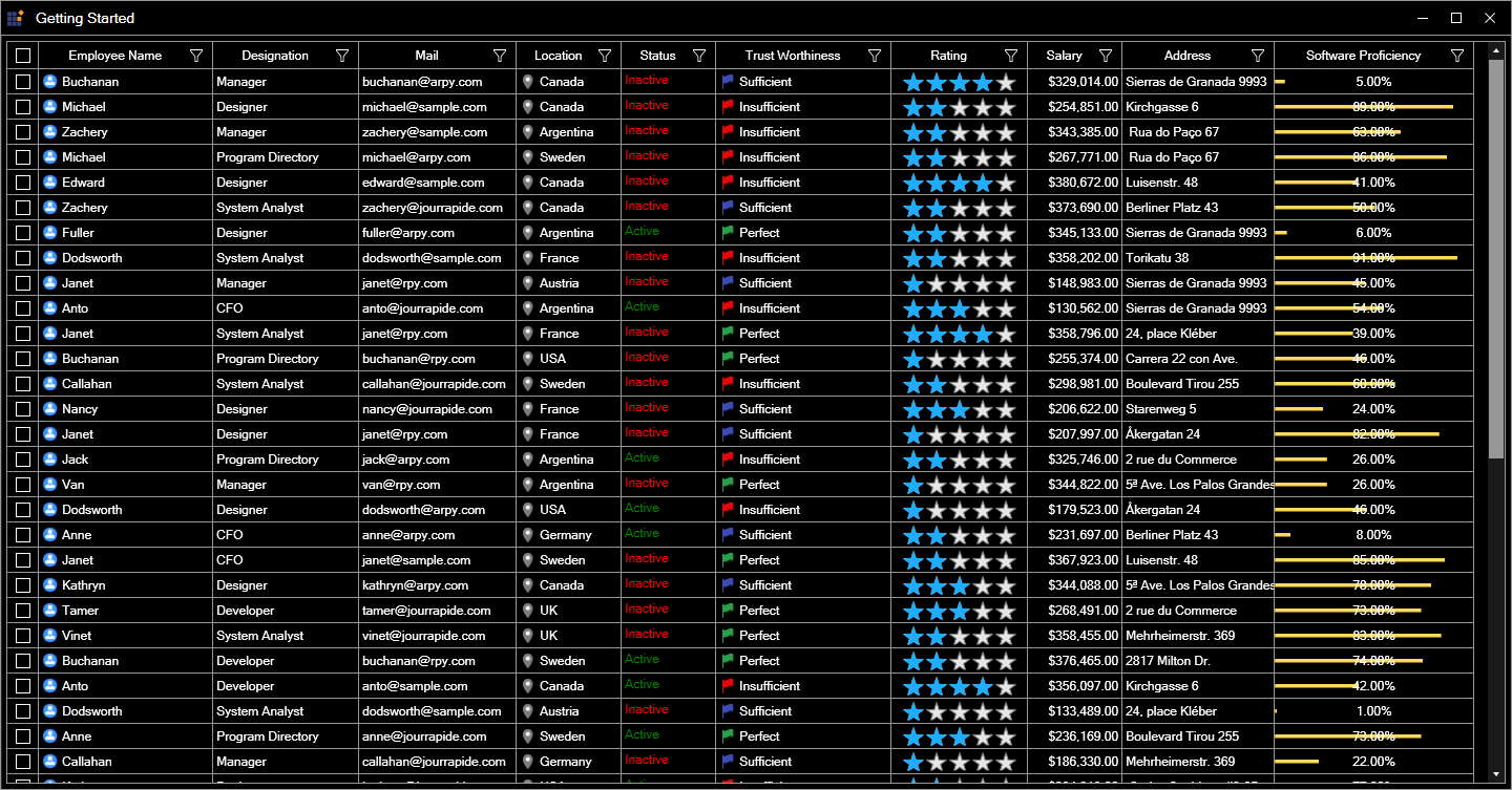 WPF Office 2019 HighContrast Theme